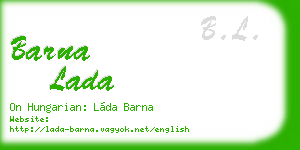 barna lada business card